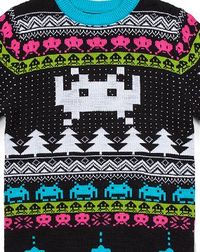 Space invaders clearance holiday sweater